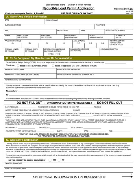 massachusetts reducible load permits.